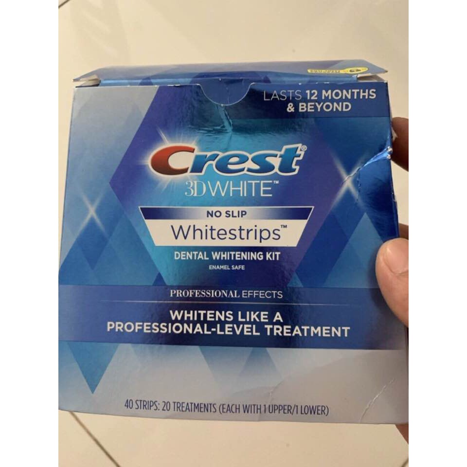 MIẾNG DÁN TRẮNG RĂNG CREST - 3D WHITE 40 STRIPS 20 TREATMENTS CHÍNH HÃNG - 4427