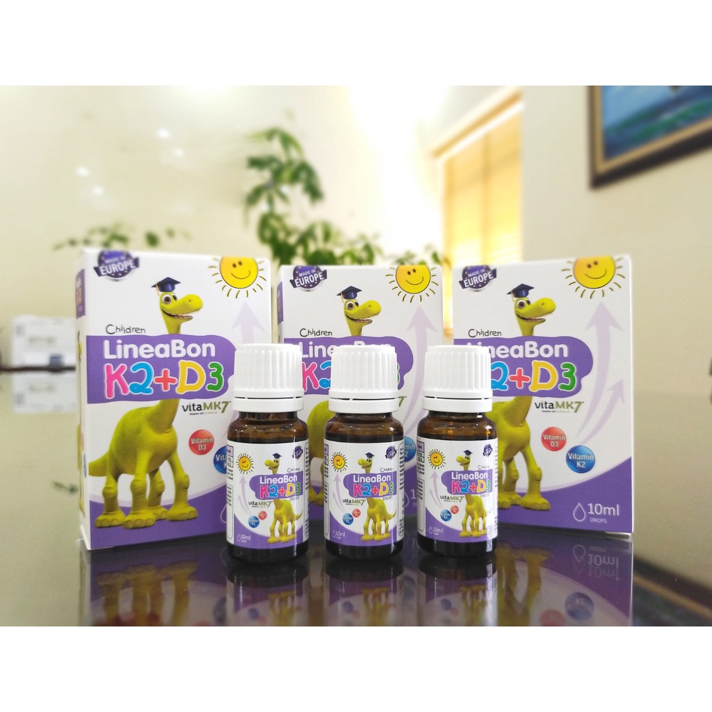 LineaBon Vitamin D3 K2 bổ sung K2 và D3 giúp tăng hấp thu canxi - Trẻ cao lớn khỏe mạnh