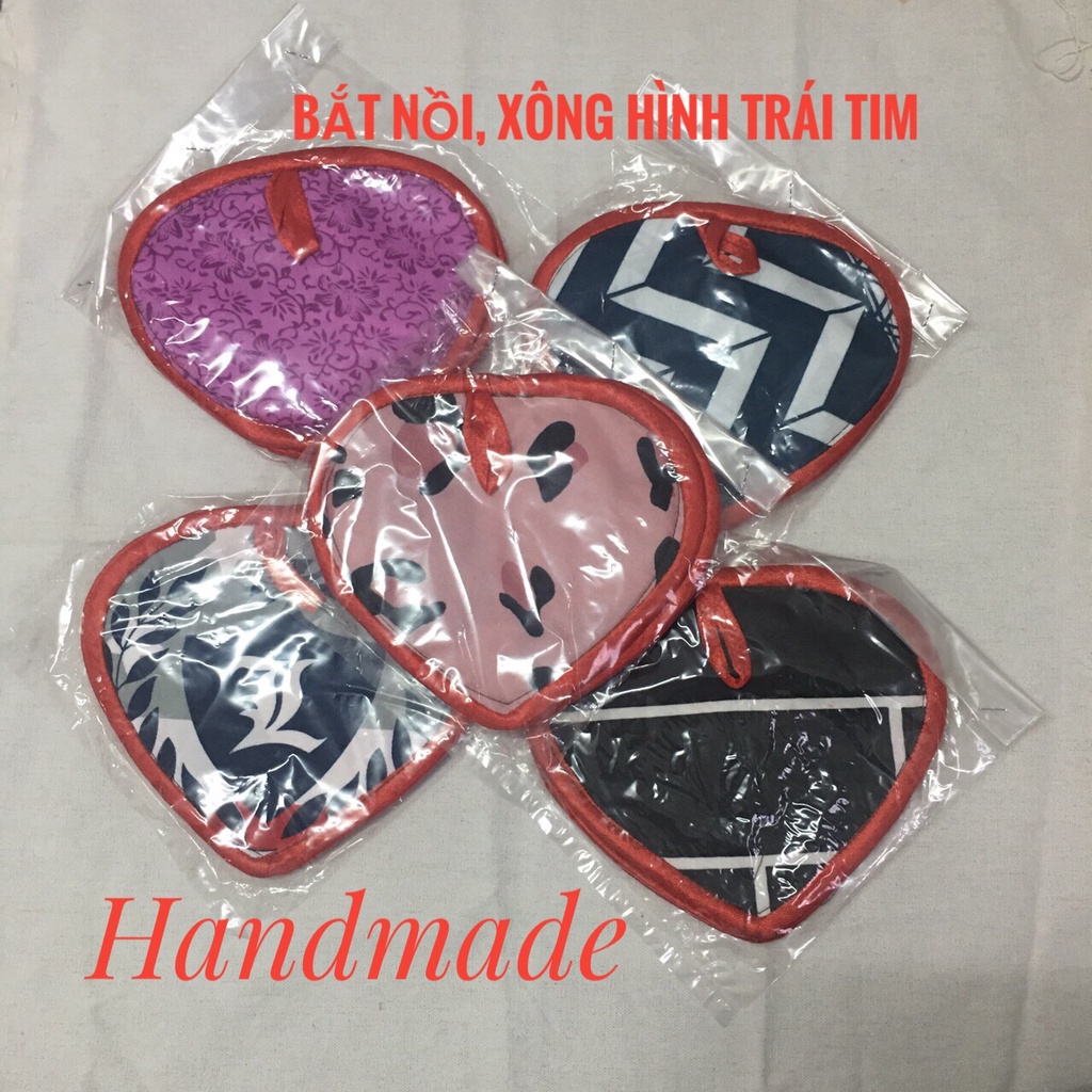 Bắt nồi, bắc xoong hình trái tim, sản phẩm Handmade HOT TREND 2022, giao màu ngẫu nhiên