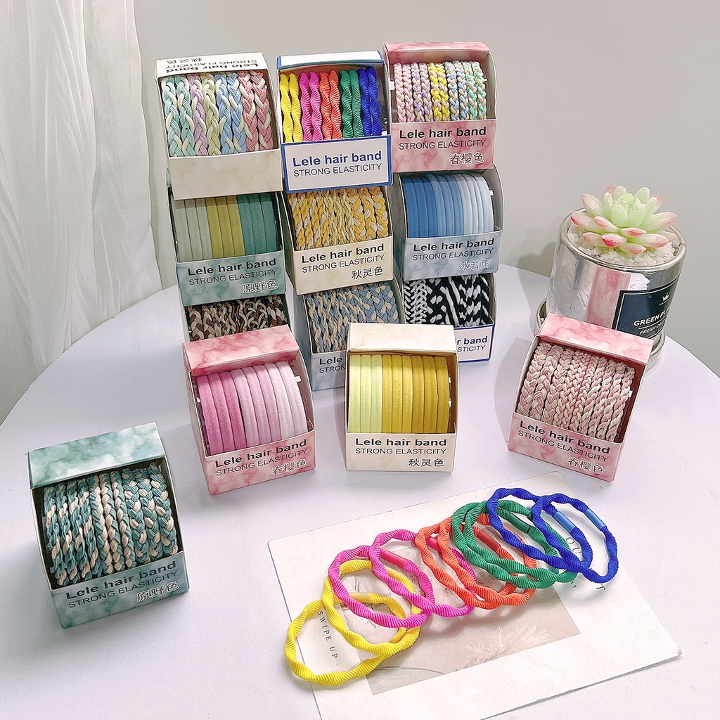 Set dây cột tóc BEADIA không đường may, độ co giãn cao, dễ thương