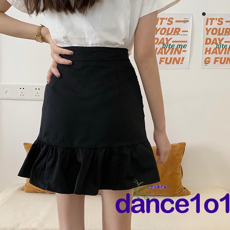 Chân Váy Lưng Cao Màu Trơn Thời Trang Cho Nữ