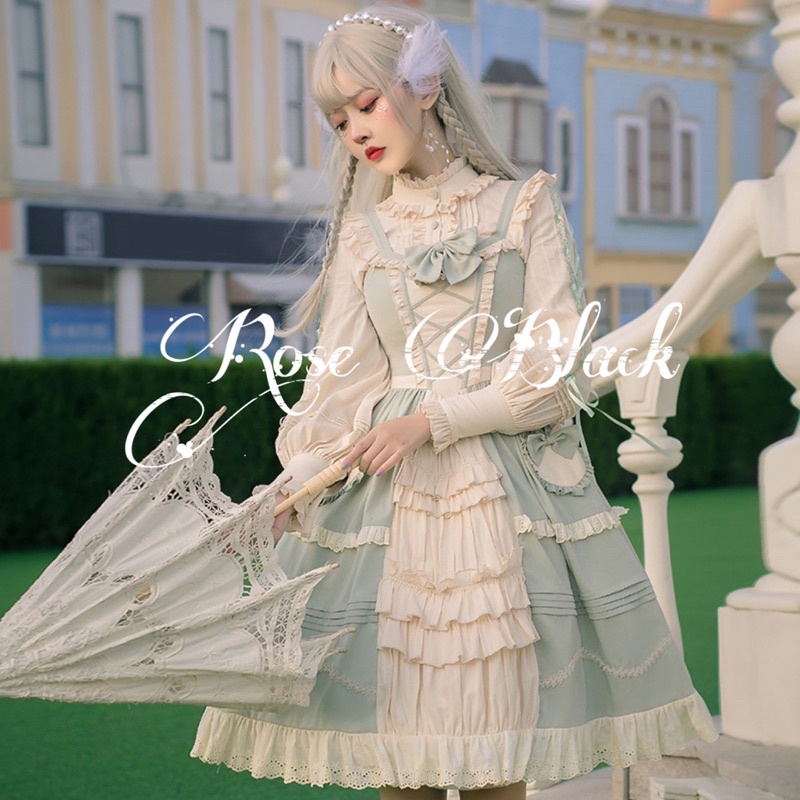 Sét kẹp tóc lông vũ và bờm hạt giả ngọc cosplay lolita mã YIO-1