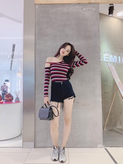 Áo thun lệch vai sexy ẢNH THẬT