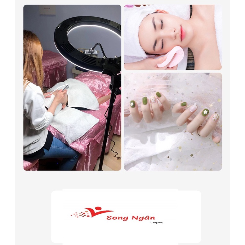 Đèn livestream 45 56 cm 3 kẹp 3 chế độ sáng kèm điều khiển và Chân 2m1 cao cấp hỗ trợ chụp ảnh video livestream bán hàng