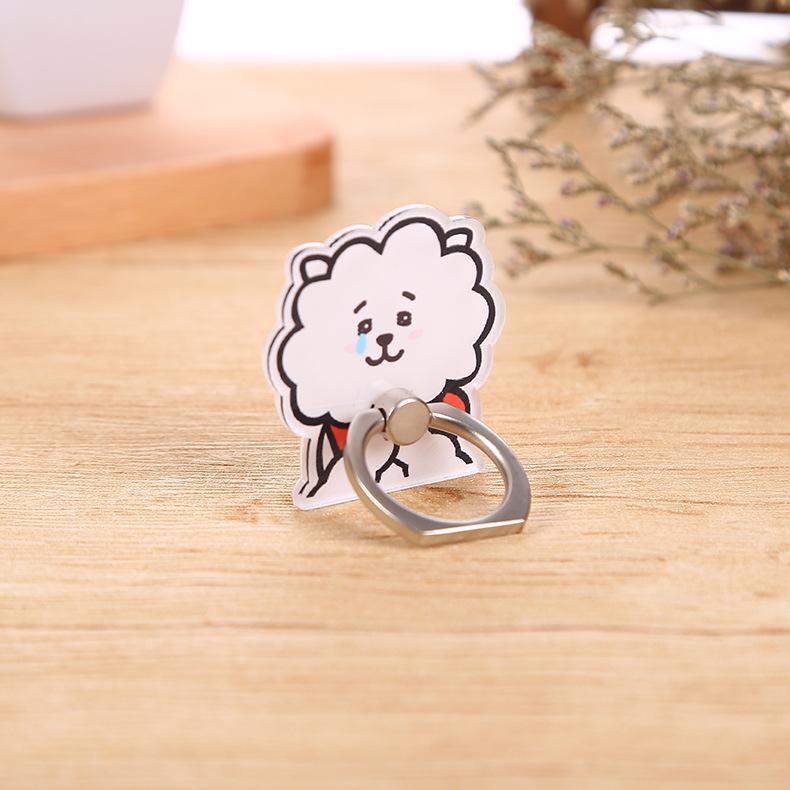 New BT21 Cartoon Character Chimmy Cooky RJ Cute Animals Phone Ring Holder Desktop Phone Bracket Dây điện thoại di động | WebRaoVat - webraovat.net.vn