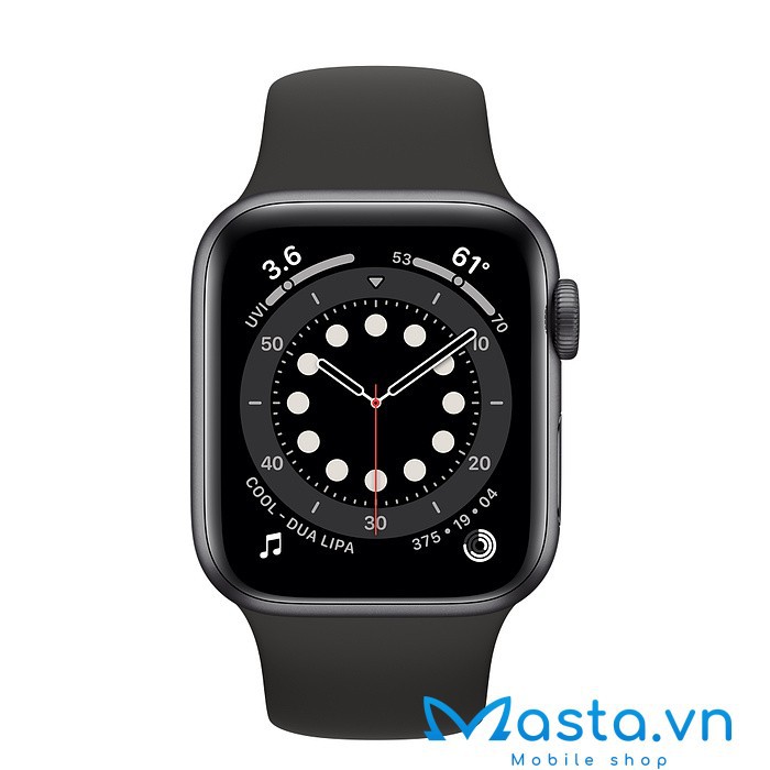 [TRẢ GÓP 0%] Đồng Hồ Apple Watch Series 6 40mm - Viền nhôm xám, dây Sport Band Đen (GPS) - MG133