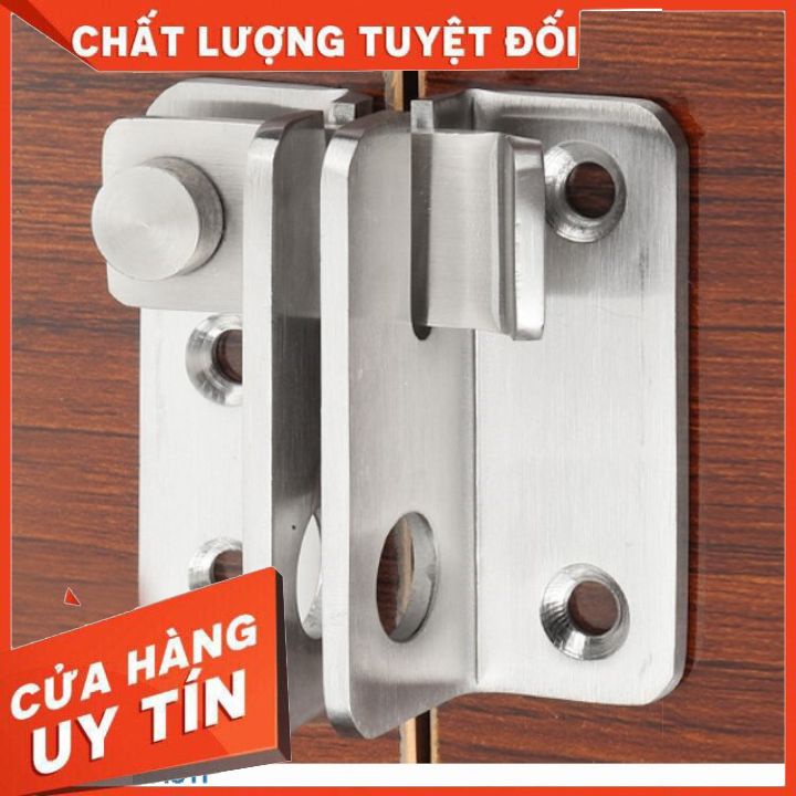 Chốt khóa cửa full ốc vít, then cửa bằng vật liệu thép không gỉ  K01 chắc chắn và bền bỉ dày 3.5mm