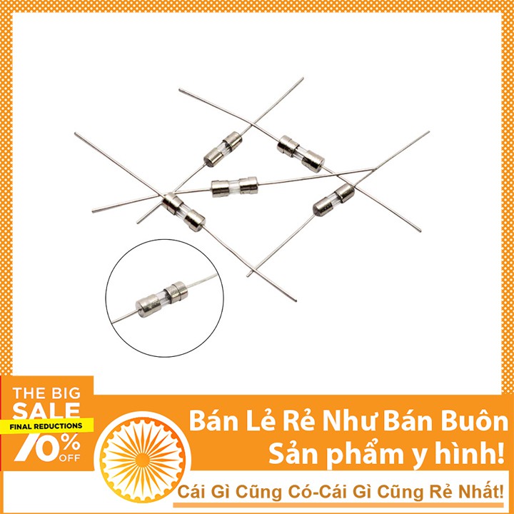 Cầu Chì Ống 3.6x10mm Chân Cắm