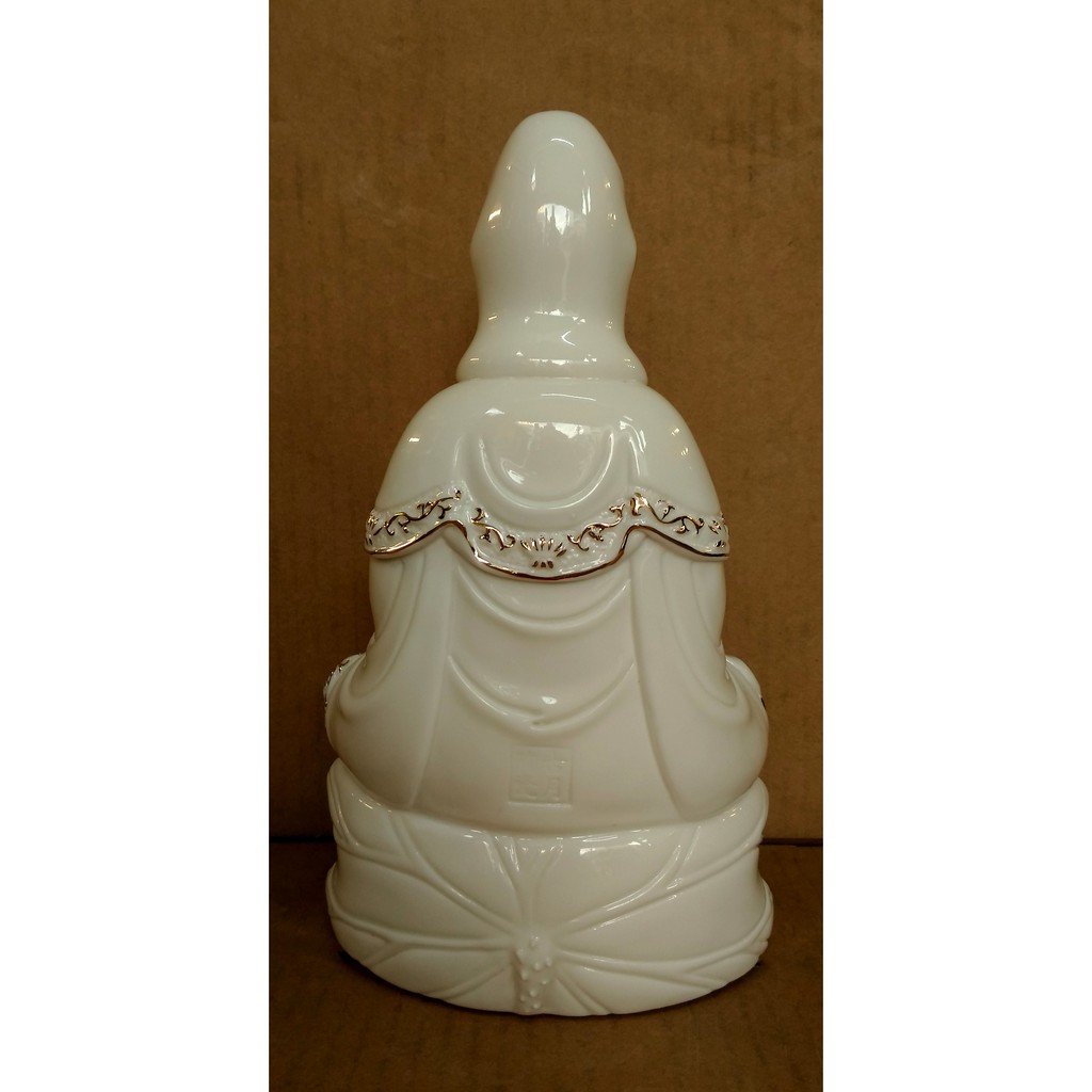 Tượng Quan Âm Trắng Sứ DH Cao Cấp 8 Inch