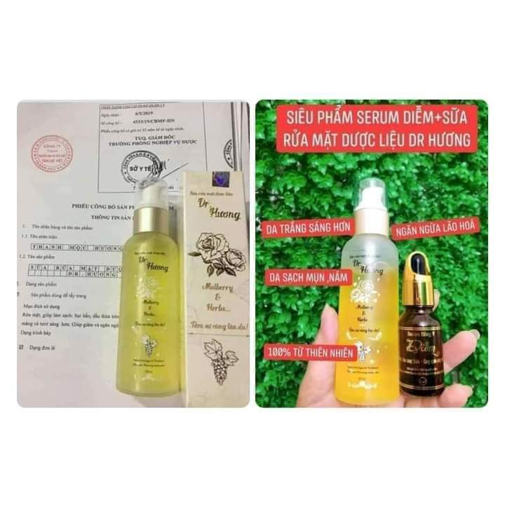 [Cam kết chính hãng]Sữa rửa mặt dược liệu Dr Hương Thanh Mộc Hương sạch sâu,mềm mịn,trắng sáng da