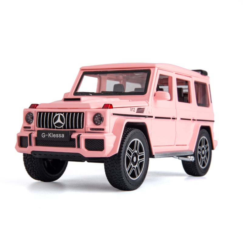 1:24 màu hồng Benz G63 mô hình ô tô mô phỏng bộ sưu tập xe địa hình lớn G lớn trang trí quà tặng xe đồ chơi hợp kim