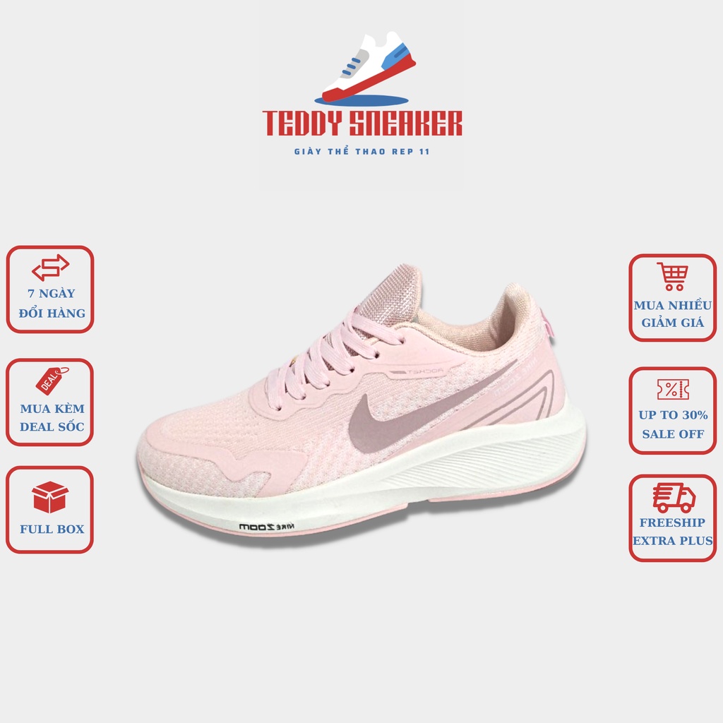 Giày Thể Thao Sneaker Nữ Nike Zoom Thời Trang Màu Hồng Siêu Nhẹ Êm Chạy Bộ Tập Gym Hàng Cao Cấp Full Box