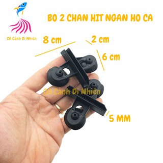 Bộ 2 chân hít giữ kính ngăn hồ cá (kẹp kính 5MM)