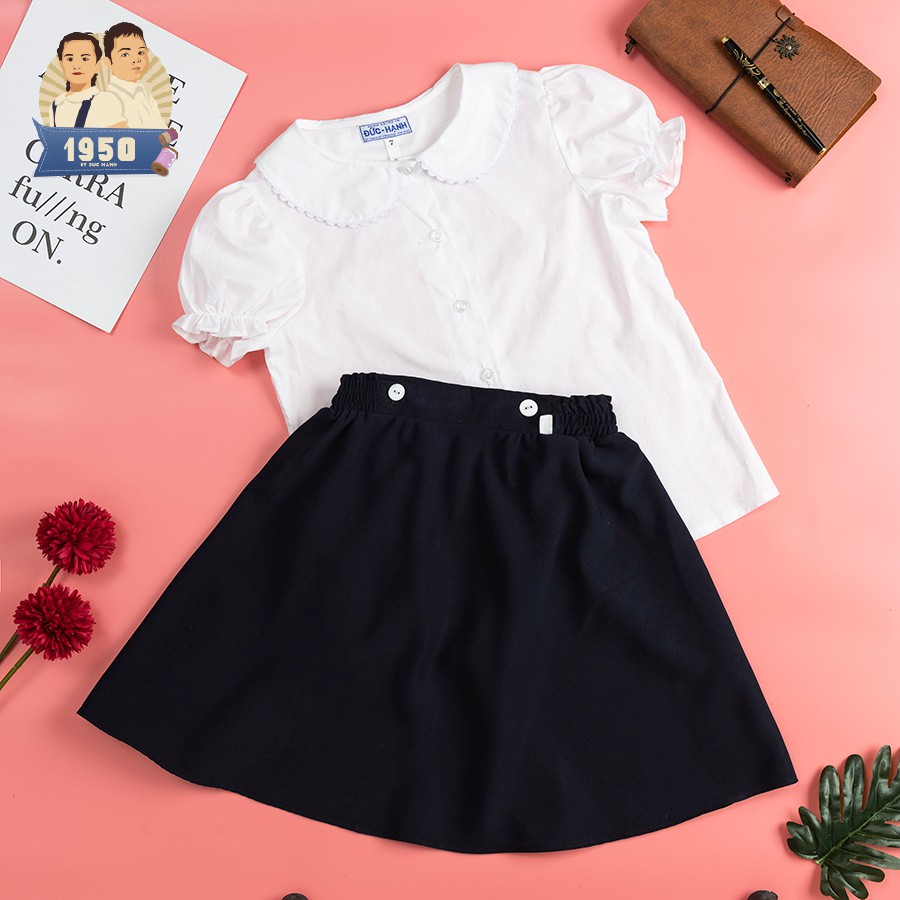 Sơ mi nữ trắng đồng phục học sinh chất liệu cotton 100% thoáng mát. Áo trắng 1950 by Đức Hạnh Hàng Trống | BigBuy360 - bigbuy360.vn