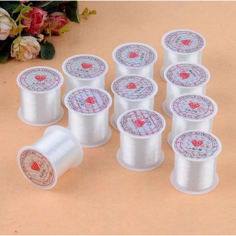 Dây cước không co giãn xỏ chuỗi ,hạt cườm làm đồ trang sức thủ công