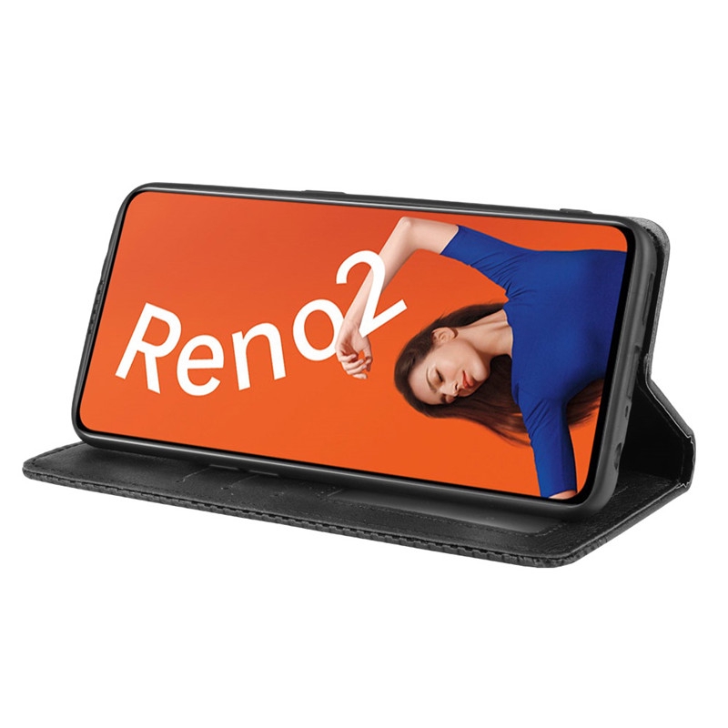Bao Da pu Điện Thoại Nắp Lật Kèm Ngăn Đựng Thẻ Cho oppo reno 2 oppo reno2 f z reno2f reno2z opporeno Ốp