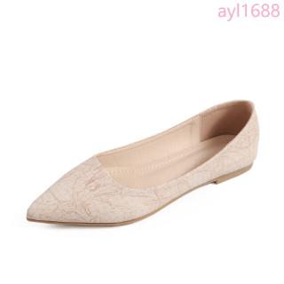 Giày Búp Bê Nữ Mũi Nhọn Size Lớn