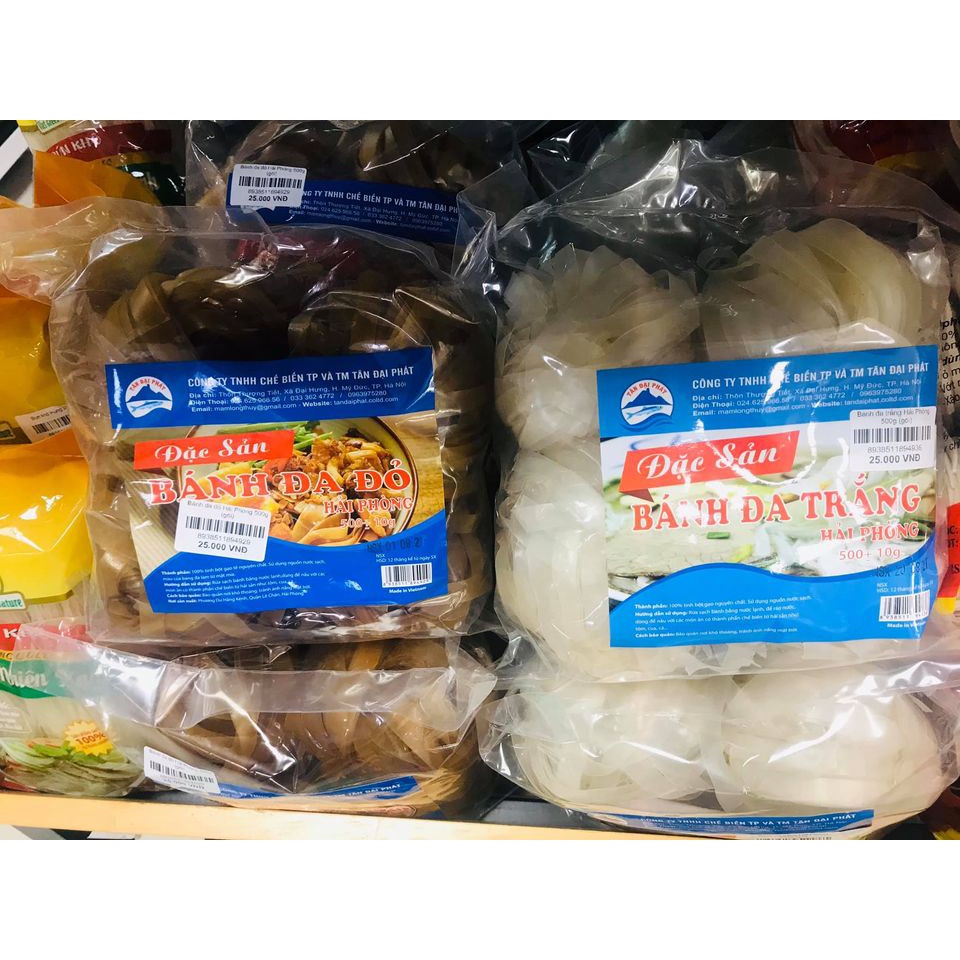 Bánh đa trắng, bánh đa đỏ Hải Phòng