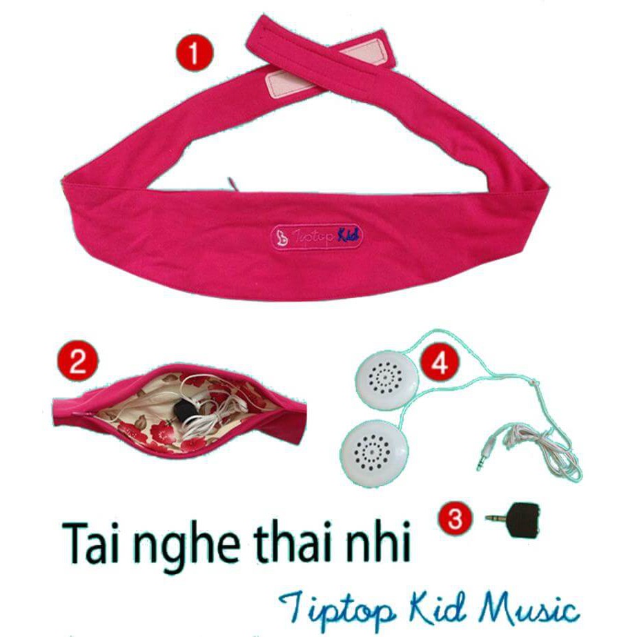 [RẺ NHẤT SHOPEE] Tai nghe bà bầu Tiptop Kid + Dây nối dài (Tai nghe thai nhi Tiptopkid) TNTND