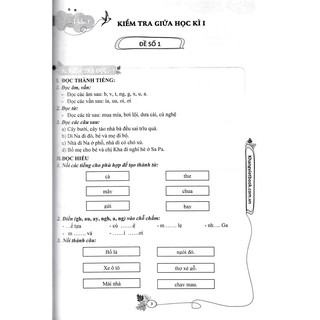 100 Đề Kiểm Tra Tiếng Việt (Lớp 1, 2, 3, 4, 5)