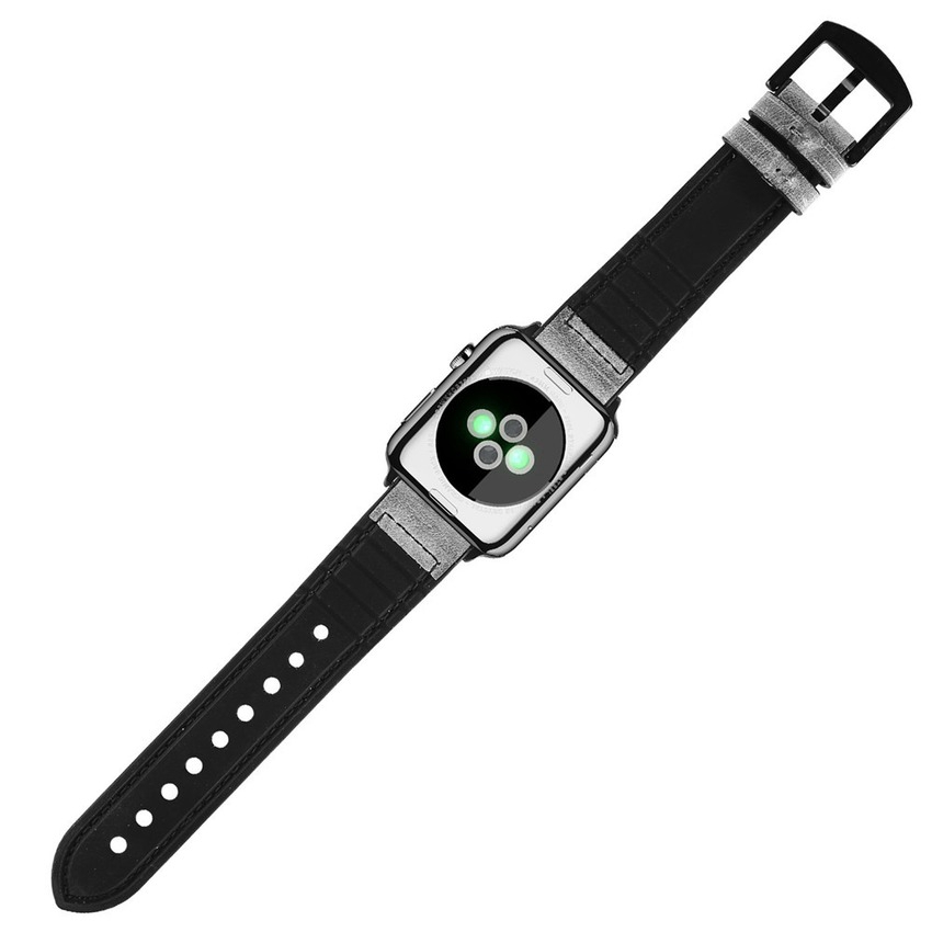 Dây Đeo Bằng Da Cho Đồng Hồ Apple Watch Series 7 6 SE 5 4 3 2 1 iWatch 45mm 44mm 41mm 42mm 40mm 38mm