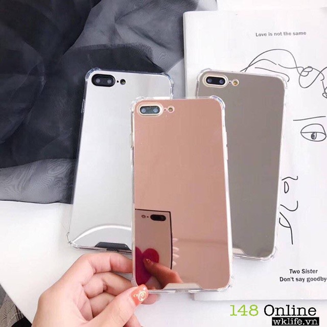 Ốp iPhone 7 (số 86 kim tuyến nước chảy) hay 7Plus tráng gương