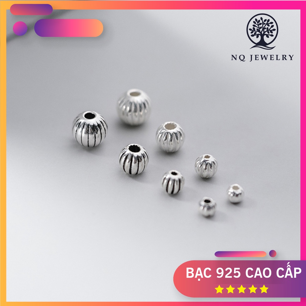 Charm bi bạc họa tiết