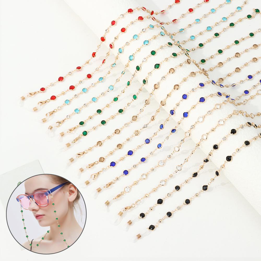 Dây Xích Đeo Mắt Kính Đính Pha Lê Cho Nam Và Nữ