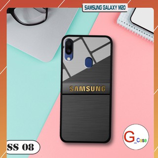 Ốp lưng Samsung M20-lưng kính in logo hãng điện thoại