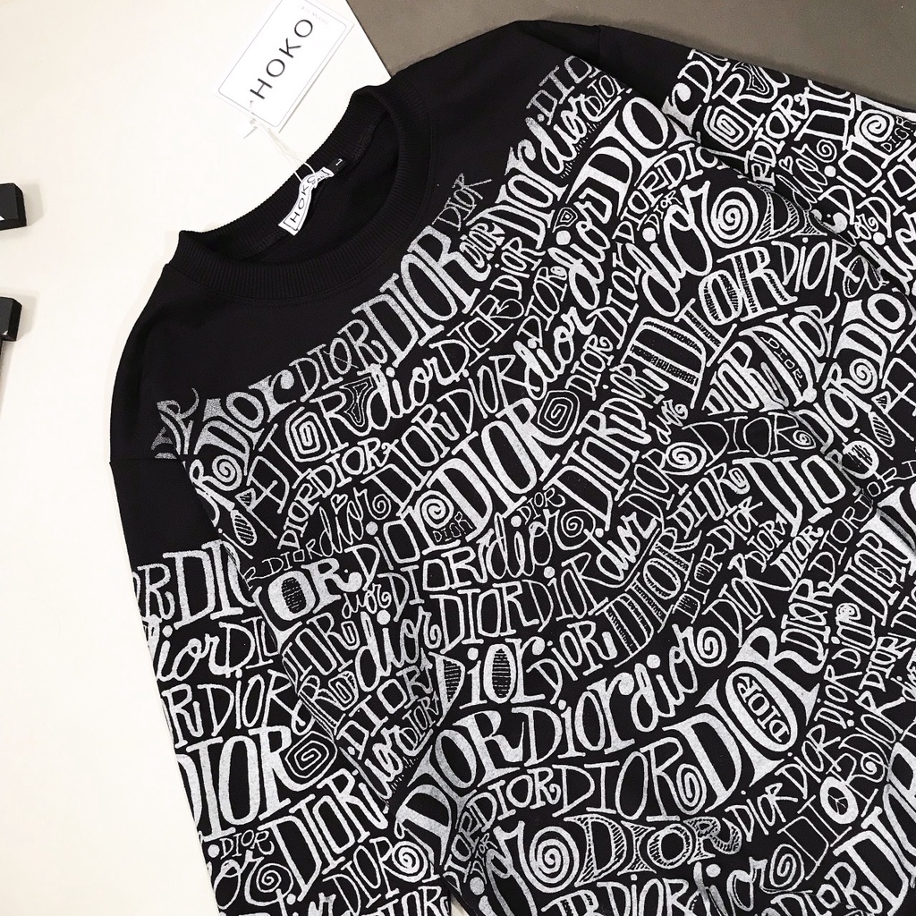 Áo Sweater Nam Nữ In Họa Tiết Dior., Áo Thun Nam Dài Tay Chất Nỉ Vải Mềm Mịn Giữ Ấm Co Giãn Tốt 2 Màu Trắng, Đen | BigBuy360 - bigbuy360.vn