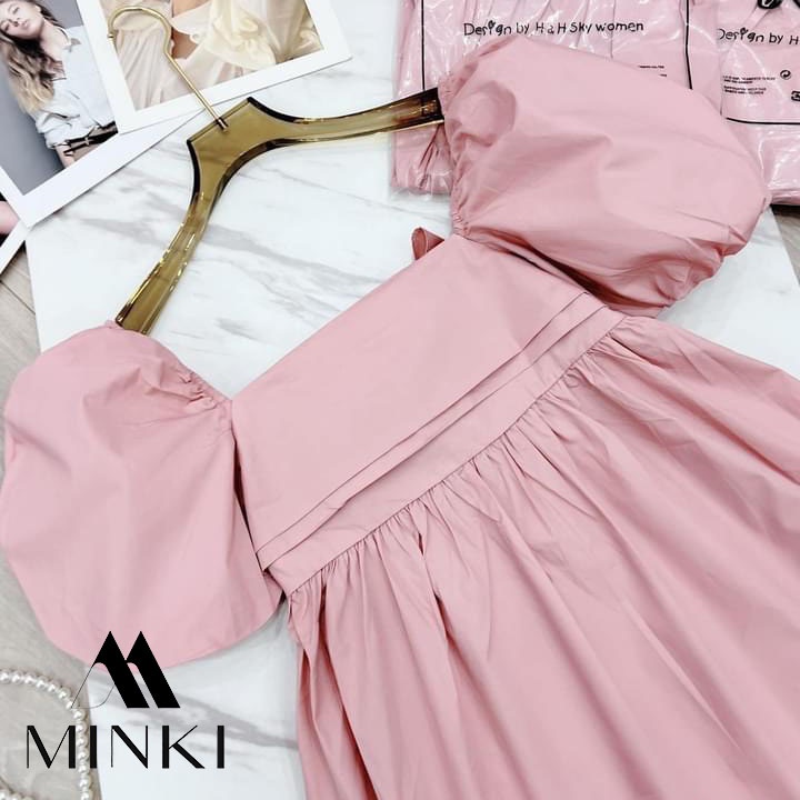 [TTTK] ĐẦM TAY BỒNG NƠ LƯNG SIÊU XINH - CHẤT LIỆU CAO CẤP - MÀU XANH BƠ | BigBuy360 - bigbuy360.vn