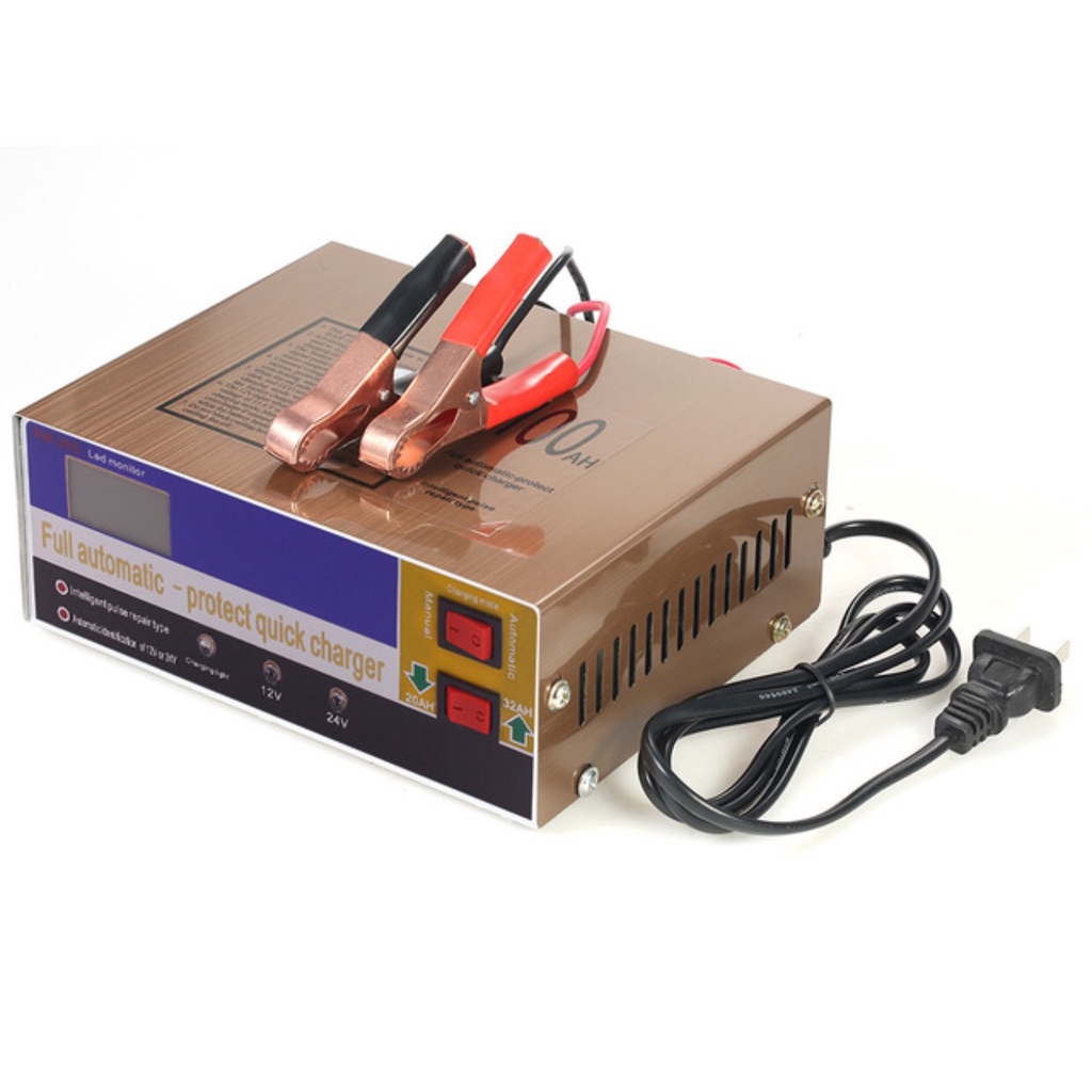 Bộ nạp ắc quy, sạc ac quy ô tô xe máy tự động 12V/24V 200Ah