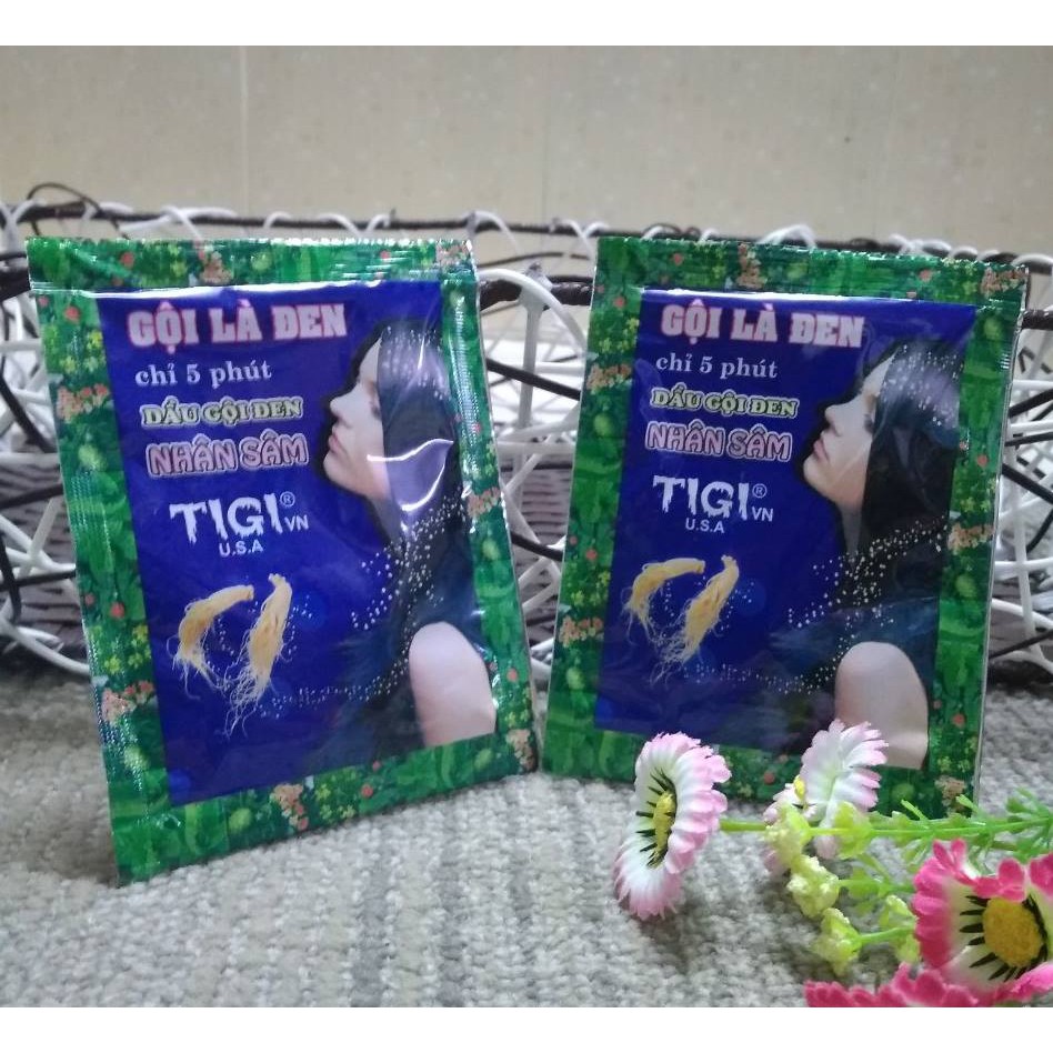Combo 5 Gói Dầu Gội Nhuộm Đen Tóc nhân sâm