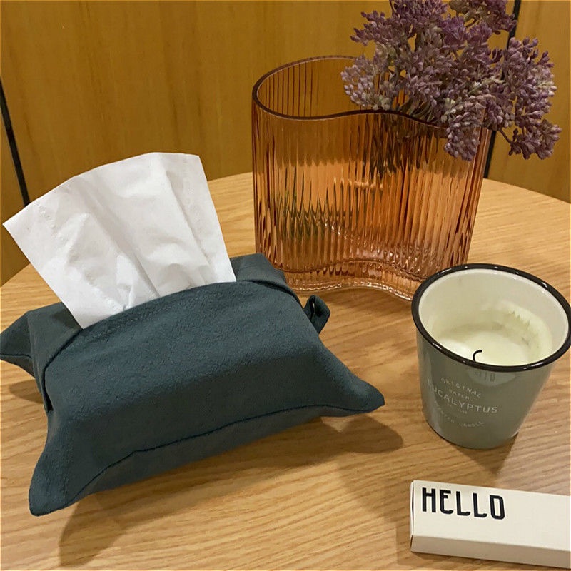 Hộp Đựng Khăn Giấy Bằng Vải Lanh Cotton Phong Cách Nhật Bản