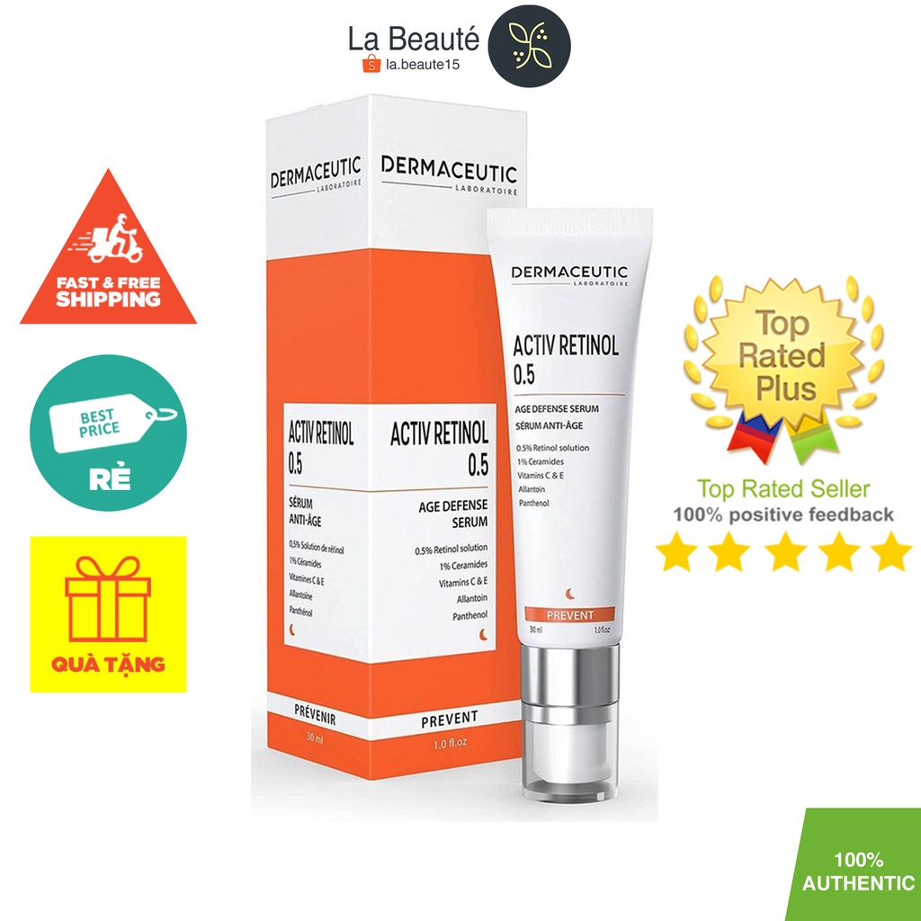 Dermaceutic Activ Retinol 0.5 - Serum Trẻ Hóa, Cải Thiện Cấu Trúc Da 30ml
