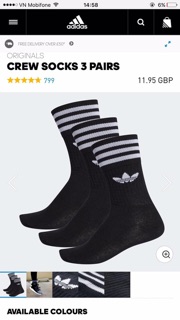 SÉT 3 đôi vớ adidas nhập khẩu
