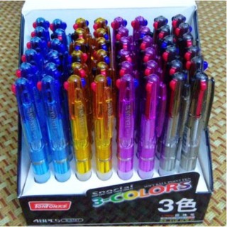 Sỉ 1 hộp 48 chiếc bút bi 3 màu, 3 ngòi loại đẹp