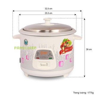 Nồi cơm điện nắp rời Comet CM8019 1.8 lít