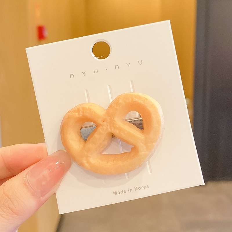 Kẹp tóc hình bánh quy dễ thương phong cách hàn quốc cho nữ