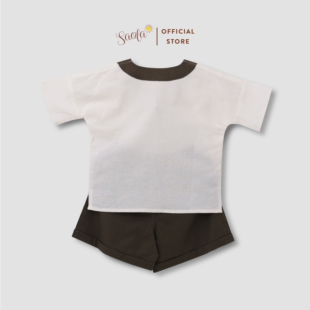 Bộ Quần Áo Bé Trai Chất Linen Mềm Mịn Thoáng Mát - BARON SET - SEL001 - SAOLA KIDS CLOTHING