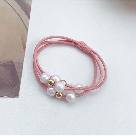 set 3 dây buộc tóc lồng hạt châu nhân tạo siêu chắc siêu tiện dụng cho bạn gái