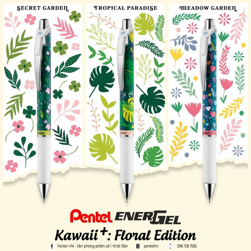 [GIVEAWAY] Bút Gel Pentel EnerGel Kawaii BLN75KW | Trơn Mượt Siêu Nhanh Khô | Phong Cách Nhật Bản Độc Đáo