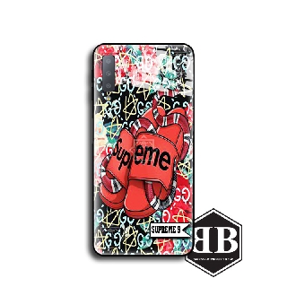 Ốp lưng kính cường lực supreme cho SAMSUNG A7 2018 / A9 2018 A9S