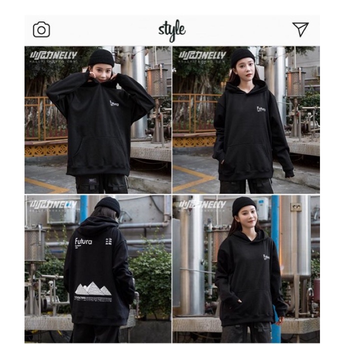 Áo hoodie nelly nỉ sale (có sẵn) futura