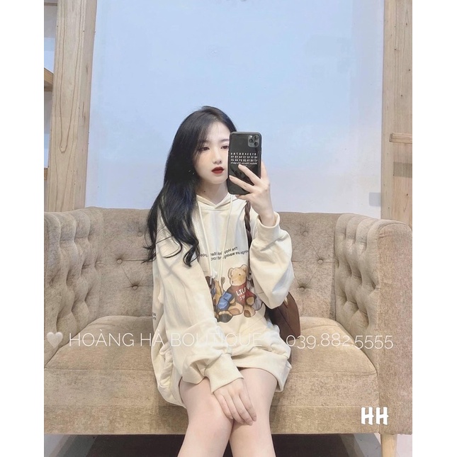 Áo hoodies nỉ bông gấu 2m