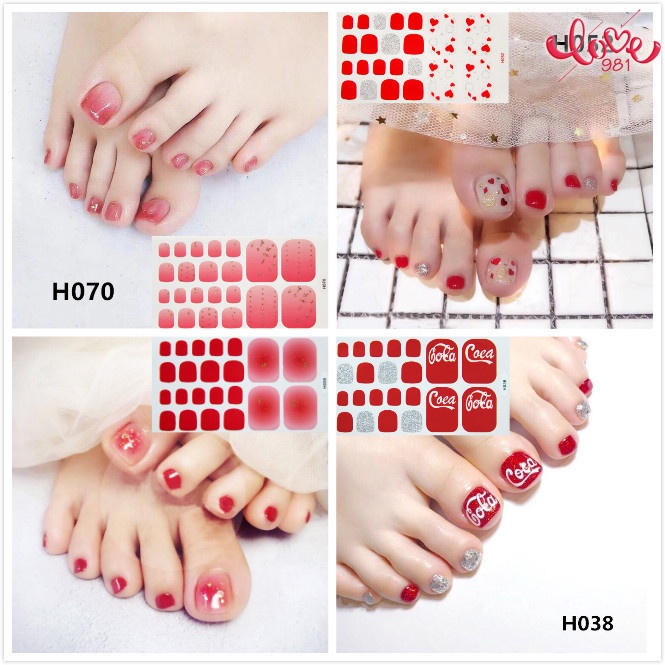 Miếng Dán Móng Chân Chống Thấm Nước Họa Tiết Hoạt Hình Nhật Bản Dễ Thương