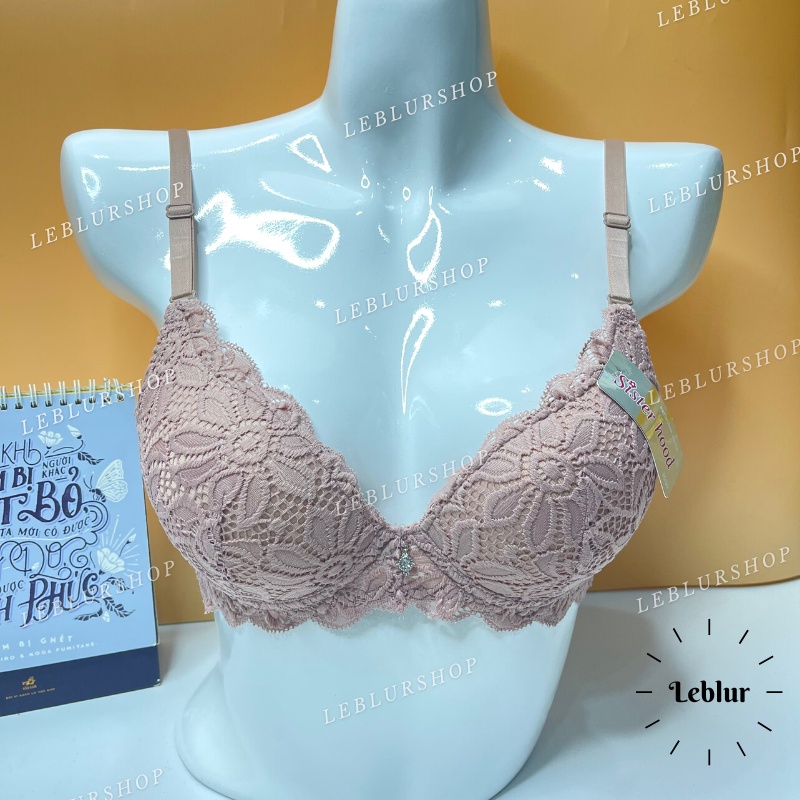 Áo ngực nữ ren mút kép, áo lót, nội y chip siêu nâng Thái Lan Sister hood 2116, Leblurshop