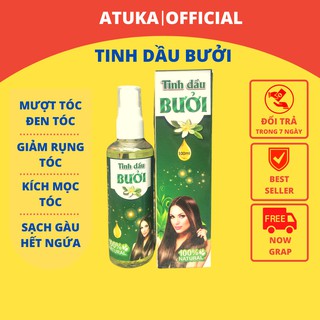 Tinh dầu bưởi hỗ trợ mọc tóc, dưỡng tóc chắc khỏe lọ tinh dầu bưởi 100ml giúp mọc tóc nhanh nhơn, giảm rụng tóc