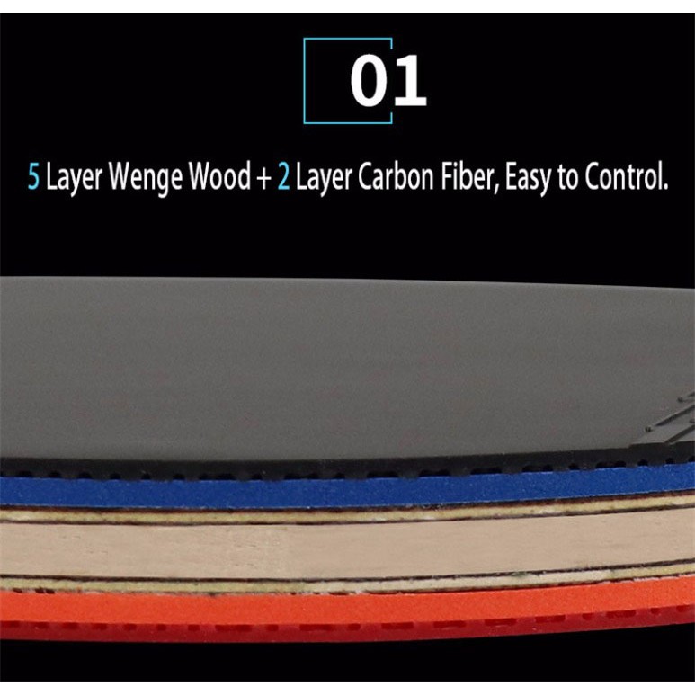 Vợt Bóng Bàn Huieson 6 Sao Bằng Cao Su Carbon