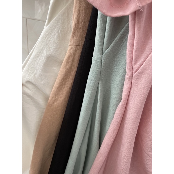 Đầm dáng dài nhíu eo tôn dáng